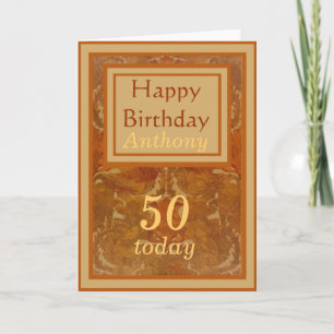 Aangepaste Naam 50ste Verjaardag Kaart