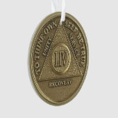 Aangepaste naam | 54 jaar nuchter jubileum medaill ornament (voorkant)