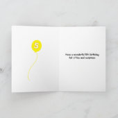 Aangepaste naam 5e verjaardag tijger bord blauw kaart (Binnen)