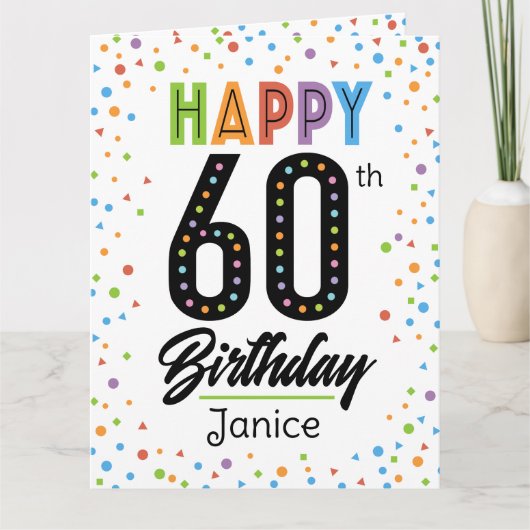 Aangepaste naam 60ste verjaardag Kaart (Voorkant)