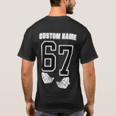 AANGEPASTE NAAM - 67 Six Seven Slang Grappige MEME T-shirt (Achterkant)