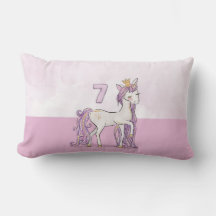 Aangepaste naam 7e verjaardag Roze paard met kroon