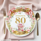 Aangepaste Naam 80ste Verjaardag Borden Papieren Bordje