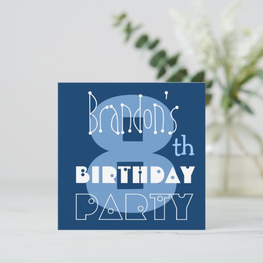 Aangepaste naam 8 de verjaardag van het moderne Ki Kaart (Staand voorkant)