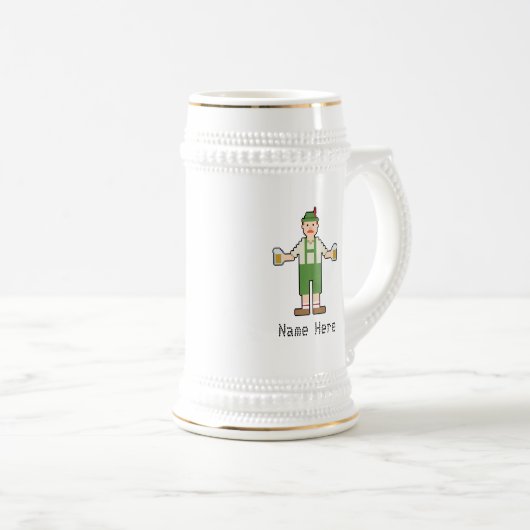 Aangepaste naam 8bit Duits Bierpul (Voorkant rechts)