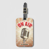 Aangepaste naam "aan de lucht"-microfoon bagagelabel (Voorkant (verticaal))