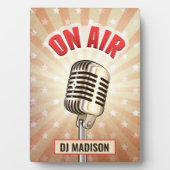 Aangepaste naam "Aan de lucht"-microfoondeurhanger Fotoplaat (voorkant)