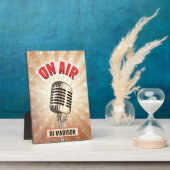 Aangepaste naam "Aan de lucht"-microfoondeurhanger Fotoplaat (Zijkant)