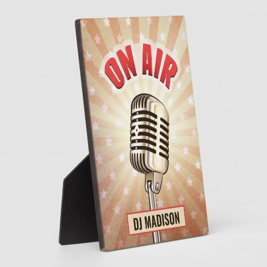 Aangepaste naam "Aan de lucht"-microfoondeurhanger Fotoplaat (Zijkant)