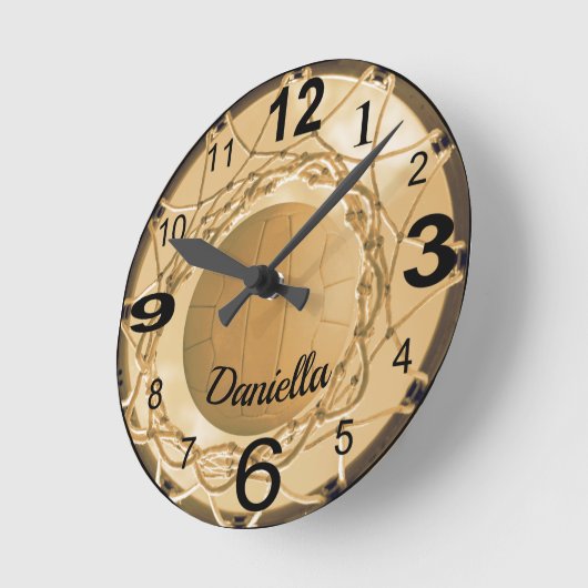 Aangepaste naam aangepast netball ronde klok (Hoek)