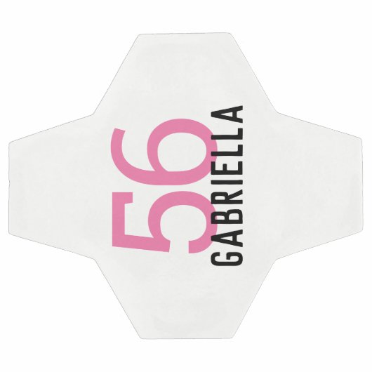 Aangepaste naam Aangepast nummer Meisjes Roze Voetbal (Enkel)