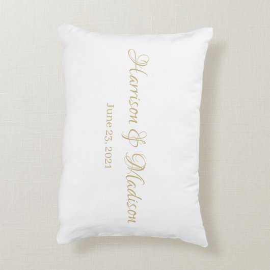 Aangepaste naam aangepast paar en datum huwelijk accent kussen (Achterkant (Verticaal))