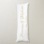 Aangepaste naam aangepast paar en datum huwelijk lichaamskussen (Achterkant (Verticaal))