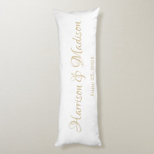 Aangepaste naam aangepast paar en datum huwelijk lichaamskussen (Achterkant (Verticaal))