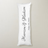 Aangepaste naam aangepast paar en datum huwelijk lichaamskussen (Achterkant (Verticaal))