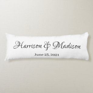 Aangepaste naam aangepast paar en datum huwelijk lichaamskussen