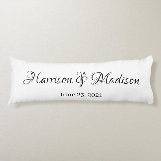 Aangepaste naam aangepast paar en datum huwelijk lichaamskussen (Voorkant)
