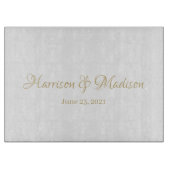 Aangepaste naam aangepast paar en datum huwelijk snijplank (Voorkant)