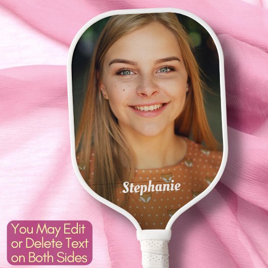Aangepaste naam Aangepast script voor foto Elegant Pickleball Paddle