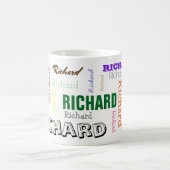 Aangepaste naam aangepast voor Bright Typografie Koffiemok (Center)