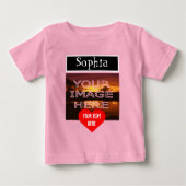 Aangepaste naam Aangepaste Baby T-shirt met foto (Voorkant)