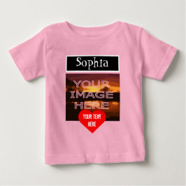 Aangepaste naam Aangepaste Baby T-shirt met foto