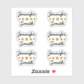 Aangepaste naam Aangepaste contouren Sticker (Vel)