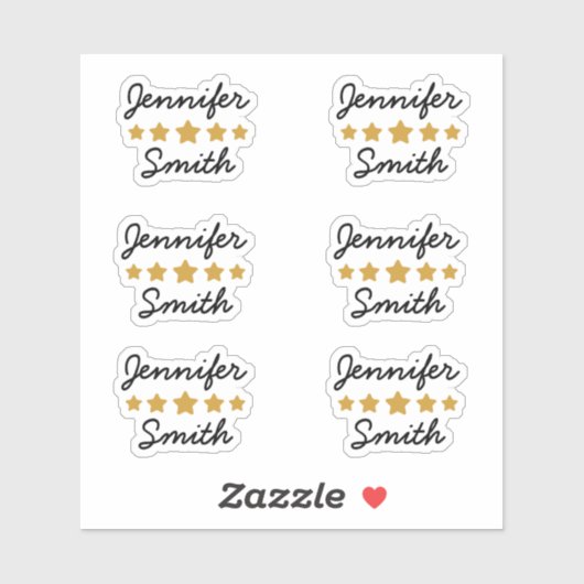 Aangepaste naam Aangepaste contouren Sticker (Vel)