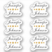 Aangepaste naam Aangepaste contouren Sticker (Voorkant)