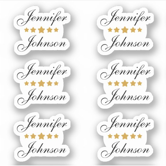 Aangepaste naam Aangepaste contouren Sticker (Voorkant)