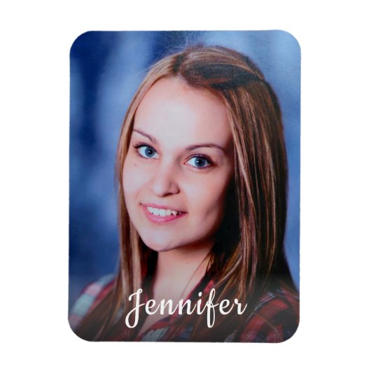 Aangepaste naam Aangepaste foto Magneet (Verticaal)