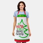 Aangepaste naam Aangepaste kerstcadeauSchorten Schort (Gedragen)