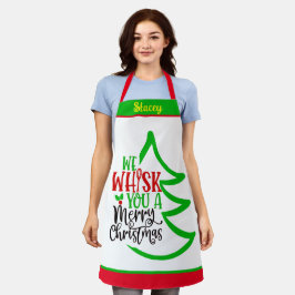 Aangepaste naam Aangepaste kerstcadeauSchorten Schort