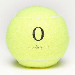 Aangepaste naam aangepaste monogram-script bevesti tennisballen