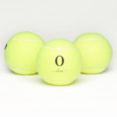 Aangepaste naam aangepaste monogram-script bevesti tennisballen (Multi)