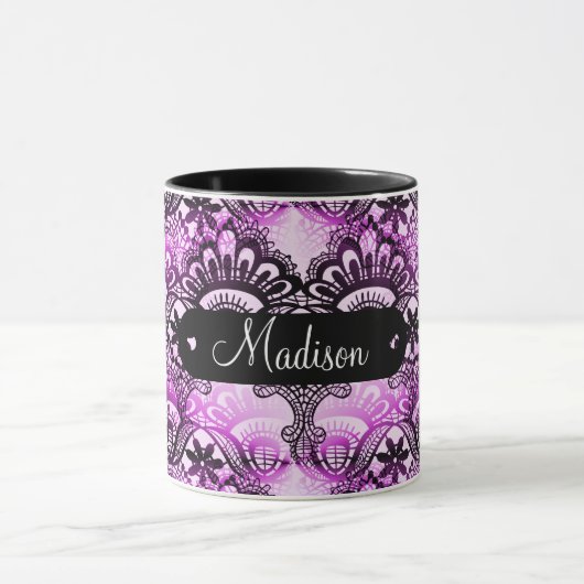 Aangepaste naam Aangepaste Paarse draagtas Mok (Midden)