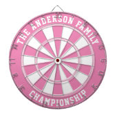 Aangepaste naam aangepaste roze dartboard dartbord (Voorkant)