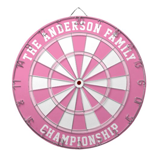 Aangepaste naam aangepaste roze dartboard dartbord (Voorkant)