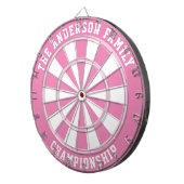 Aangepaste naam aangepaste roze dartboard dartbord (Voorkant Rechts)