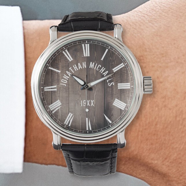 Aangepaste naam Aangepaste Rustic Farmhouse Horloge (Creator heeft geüpload)