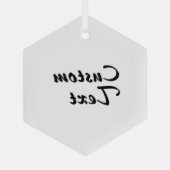 Aangepaste naam Aangepaste tekst Glas Ornament (Achterkant)
