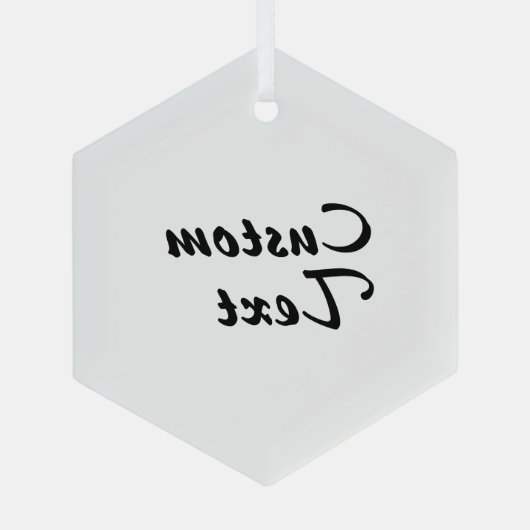 Aangepaste naam Aangepaste tekst Glas Ornament (Achterkant)