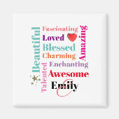 Aangepaste naam Aangepaste tekst Magneet (Voorkant)