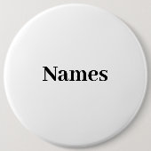 Aangepaste naam Aangepaste tekst Ronde Button 6,0 Cm (Voorkant)