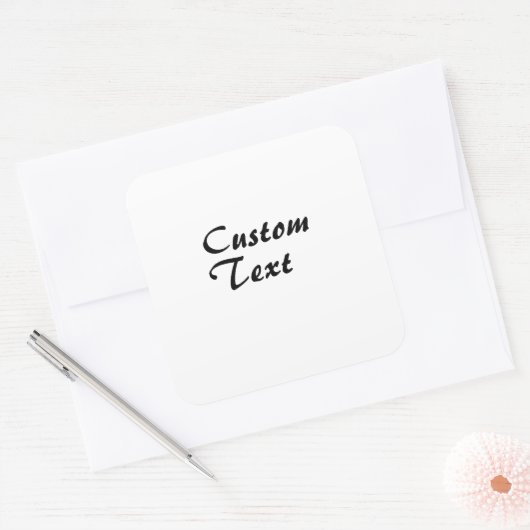 Aangepaste naam Aangepaste tekst Vierkante Sticker (Envelop)