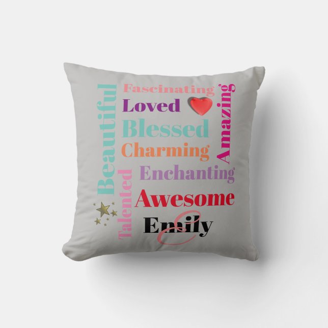 Aangepaste naam aangepaste tekstmodule kussen (Voorkant)