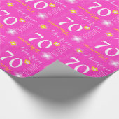 Aangepaste naam aanjager Maureen 70-verjaardagsrap Cadeaupapier (Hoek)