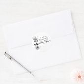Aangepaste naam Aanmoedigende Schrift Psalm 1:3 Ronde Sticker (Envelop)