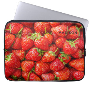 Aangepaste naam aardbeien laptophoezen laptop sleeve