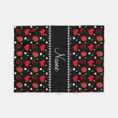 Aangepaste naam aardbeienbloemen zwenken fleece deken (Voorkant (Horizontaal))